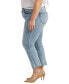 Фото #3 товара Plus Size Ruby Mid Rise Straight Cropped Jeans