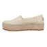 Фото #3 товара TOMS Valencia Floral Crochet Slip On Platform Espadrille Womens Off White Flats