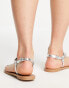 Фото #4 товара ASOS DESIGN Fair Enough embellished flat sandals in silver
