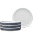 Фото #1 товара ColorStax Stripe Small Plates, Set of 4