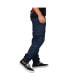 Men's Cut & Sewn Detail Curved Leg Slim Taper Moto Jeans