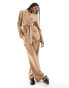 Фото #8 товара Extro & Vert tailored wideleg trousers in camel co-ord