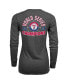 Фото #3 товара Women's Threads Charcoal Texas Rangers 2023 World Series Champions Power Play Tri-Blend V-Neck T-shirt