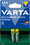 Varta -T398B - Rechargeable battery - AAA - Nickel-Metal Hydride (NiMH) - 1.2 V - 2 pc(s) - 800 mAh