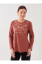 Фото #2 товара Блуза LCW Grace Embroidered Bishop Neck Sleeve