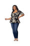 ფოტო #2 პროდუქტის Plus Size Posh Peplum Top with Sweetheart Neckline