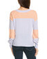 Forte Cashmere Gathered Sleeve V-Neck Cashmere Sweater Women's M - фото #2