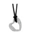 ფოტო #1 პროდუქტის Platinum-Plated Brass Pavé Heart Curb Corded Necklace