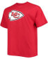 Men's Big and Tall Patrick Mahomes Red Kansas City Chiefs Player Name Number T-shirt