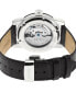 ფოტო #3 პროდუქტის Men's Madison Swiss Automatic Black Leather Watch 39mm