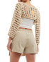 ONLY pleated mini skort in beige