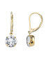 ფოტო #1 პროდუქტის 14K Gold-Dipped Genuine Crystal Drop Earrings
