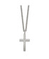 ფოტო #3 პროდუქტის Yellow IP-plated CZ Cross Pendant Cable Chain Necklace