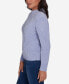 Фото #7 товара Women's Classic Chenille Diamond Stitch Turtleneck Sweater