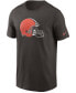 Men's Brown Cleveland Browns Primary Logo T-shirt