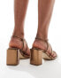 Public Desire Taryn strappy block heel sandals in bronze