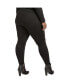 Фото #3 товара Women's Plus Size Curvy-Fit Lace Inset Pull-On Ponte Legging