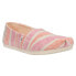 Фото #2 товара TOMS Alpargata Striped Slip On Womens Multi, Pink Flats Casual 10017819T