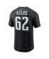 ფოტო #2 პროდუქტის Men's Jason Kelce Black Philadelphia Eagles Player Name and Number T-shirt