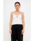 ფოტო #3 პროდუქტის Women's Slinky Cutout Ruched Top