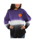Фото #1 товара Women's Purple Clemson Tigers Ombre Long Sleeve Dip-Dyed T-shirt