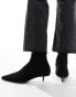 Фото #4 товара ASOS DESIGN Rhiannon extreme kitten heel sock boots in black