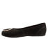 Softwalk Sonoma Halo S2257-004 Womens Black Nubuck Ballet Flats Shoes 6.5