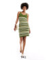 Фото #1 товара JDY Tall knitted stripe dress in khaki