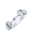 Фото #1 товара Cowgirl Equestrian Lover Double Horse Snaffle Bit Band Ring For Women Sterling Silver