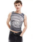 Фото #1 товара COLLUSION Printed muscle mesh vest with swirl print