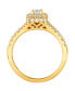 ფოტო #6 პროდუქტის Diamond Halo Bridal Set (1 ct. t.w.) in 14k Yellow or White Gold