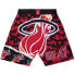 Фото #1 товара Mitchell & Ness Jumbotron 2.0 Sublimated Shorts Mens Black, Red Casual Athletic