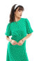 Nobody's Child Tallulah midi dress in green spot