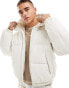 Bershka puffer jacket with hood in white