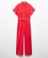 ფოტო #4 პროდუქტის Women's Belt Long Jumpsuit