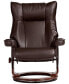 Фото #11 товара Morgan Java Swivel Faux Leather Recliner Chair with Ottoman Modern Armchair Ergonomic Push Manual Reclining Footrest Upholstered Bedroom Living Room Reading Home Relax Office Napping - Bench master