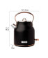 Фото #3 товара Heritage 1.7 L- 7 Cup Stainless Steel Electric Kettle with Auto Shut-Off and Boil-Dry Protection - 75041