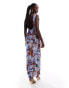 Фото #8 товара ASOS DESIGN sequin scoop back sleeveless maxi dress in floral print