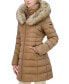 ფოტო #3 პროდუქტის Women's Faux-Fur-Trim Hooded Puffer Coat