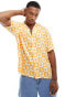 Фото #2 товара Jack & Jones Originals revere collar shirt with tile print in orange