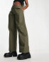 Monki wide leg trousers in khaki