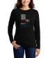 Фото #1 товара Women's Support Our Troops Word Art Long Sleeve T-shirt