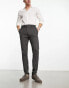 Фото #2 товара ASOS DESIGN wedding smart skinny trousers with micro texture in light grey