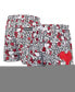 ფოტო #1 პროდუქტის Men's White Peanuts Snoopy Loves Flowers Shorts