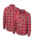 Фото #1 товара Men's x Wrangler Scarlet Ohio State Buckeyes Plaid Western Long Sleeve Snap-Up Shirt