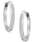 ფოტო #1 პროდუქტის Diamond Hoop Earrings in Sterling Silver (1/2 ct. t.w.)