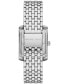 ფოტო #4 პროდუქტის Women's Emery Three-Hand Silver-Tone Stainless Steel Watch 27mm x 33mm