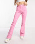 Фото #10 товара Pieces Petite Peggy flared jeans in pink