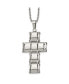 Фото #1 товара Stainless Steel Polished Moveable Cross Rope Chain Necklace