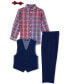 Фото #2 товара Little Boys 4-Pc. Check-Print Shirt, Vest, Pants & Bowtie Set